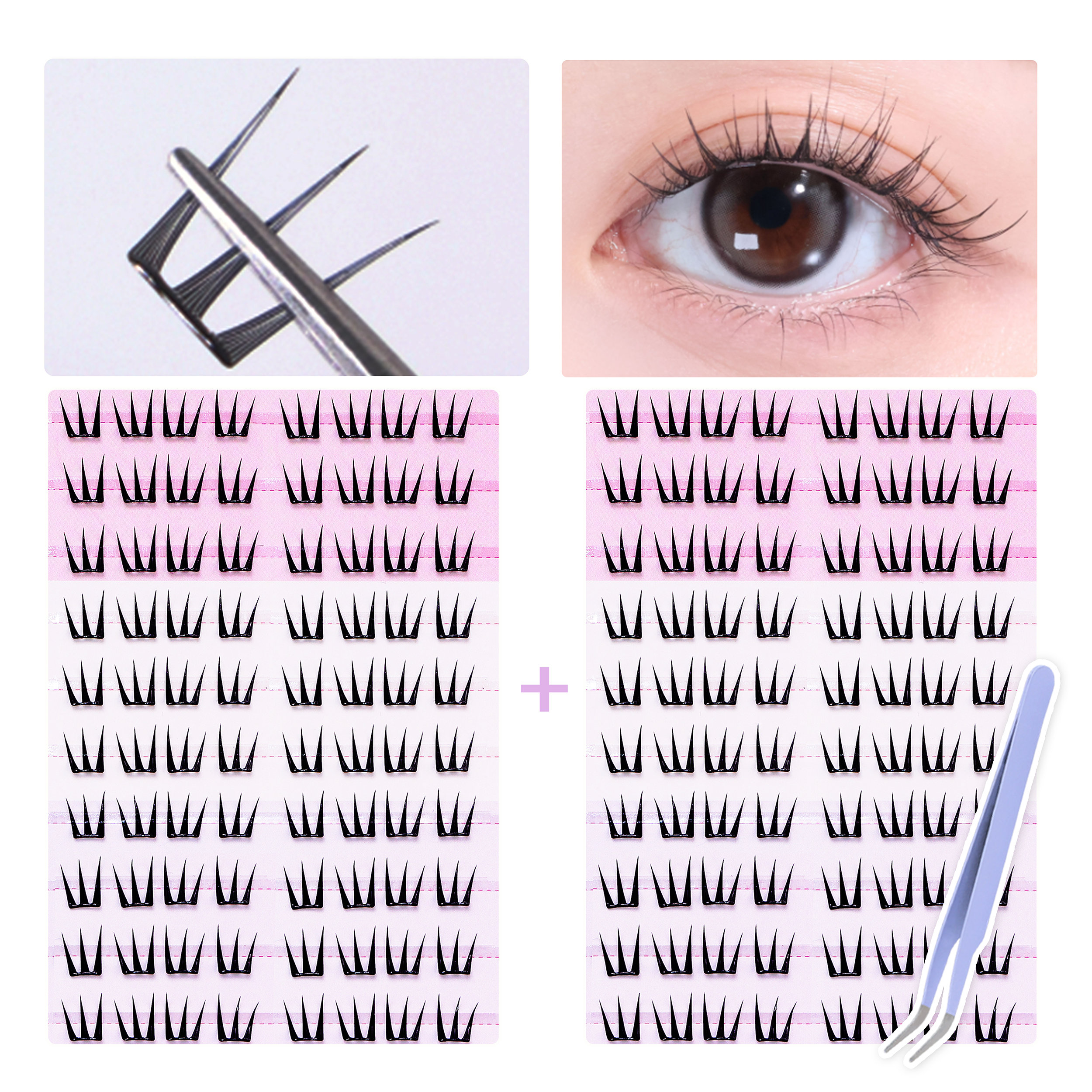 DDJJ 노글루 속눈썹 초경량 아이돌 가닥속눈썹 라이트 160pcs 대용량 9,800원