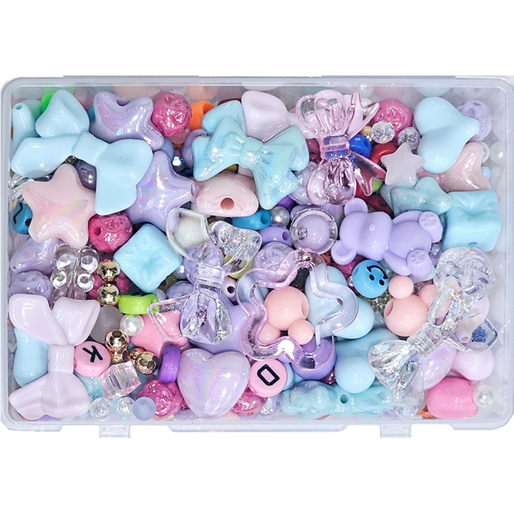 [루앤블리] 알찬 비즈 세트 부자재 대용량 파츠 볼꾸 볼펜꾸미기 팔찌 핸드폰 스트랩 키링 만들기 DIY 공예 재료 200g 12,280원