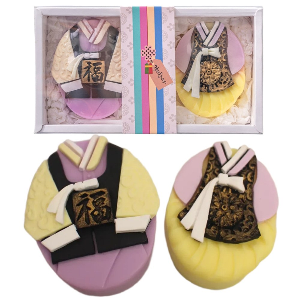 샤이닝데이 수제한복비누 남여한쌍 선물 답례품 100+2, 노랑한복비누1세트, 100g, 2개입 10,630원