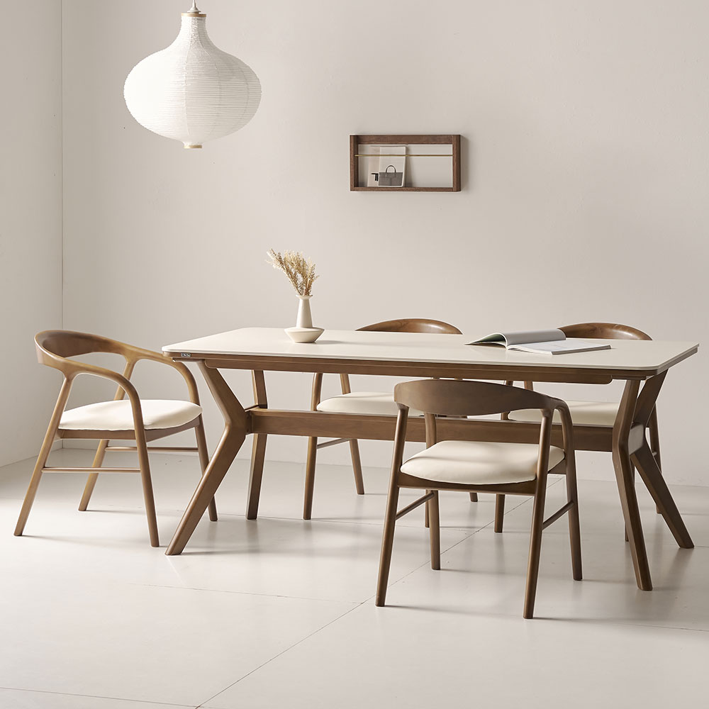 더끌림 루모르 1800 포세린 세라믹 4인용 식탁+의자4 IKLM1B 899,000원