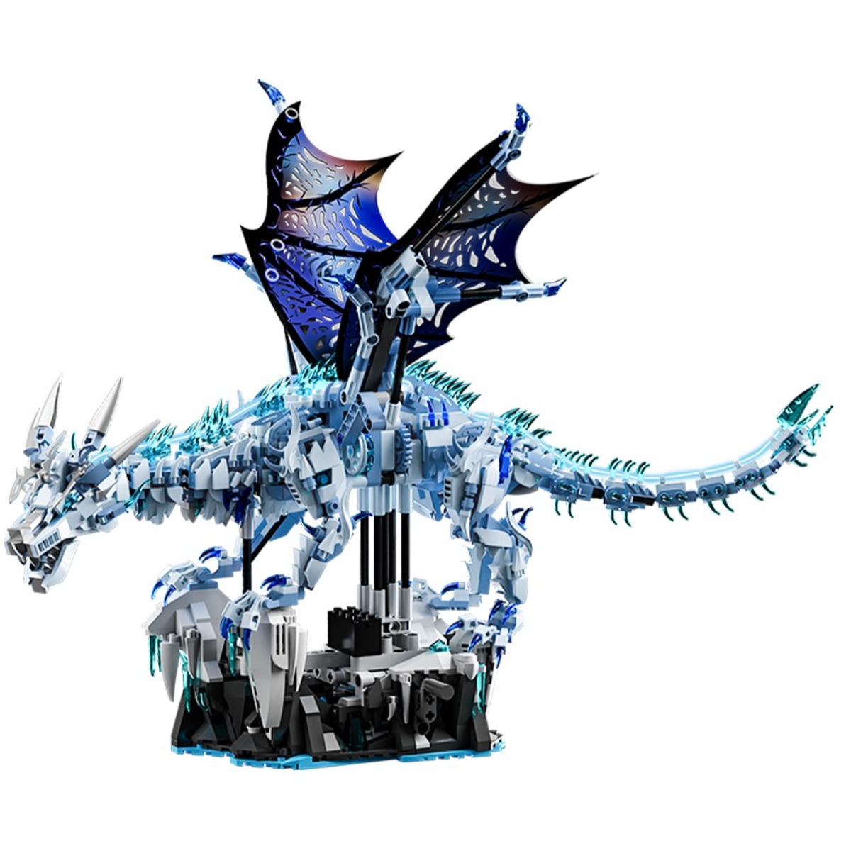 라푸유 아이스 드래곤 MOC블록 LED불빛 블럭세트 움직일 수 있는 피규어 호환블록 1646피스, 1개, 오리지널1646피스 49,800원