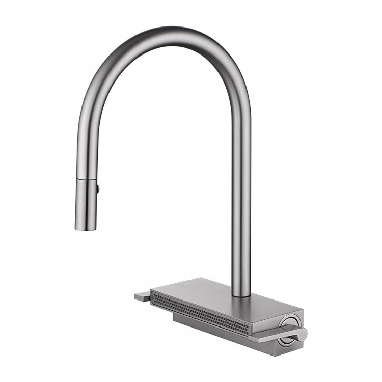 라우체 신상 뉴 피오 거위목 폭포 주방수전 무광 니켈 TM0030N, 1개 530,000원