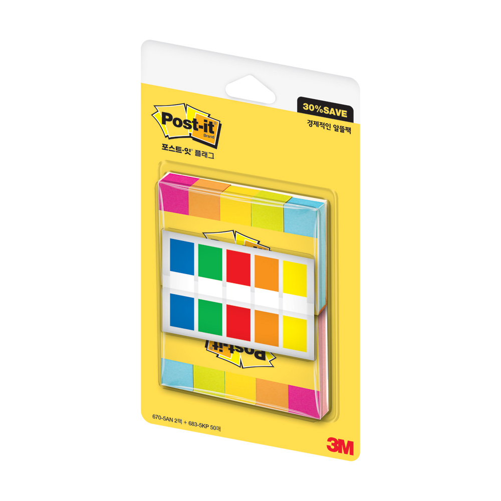 3M 포스트잇 플래그 알뜰팩 670-5AN 분류용 견출지 파일 바인더 인덱스 오피스팩 57,920원