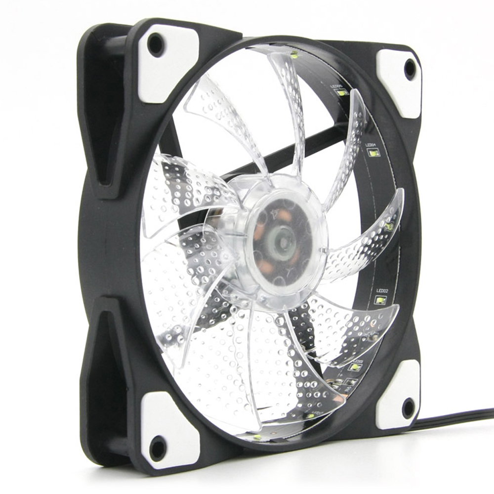컴스 케이스용 120mm 4핀 3핀 White LED Cooler Case Fan 쿨러 NA146 6,000원