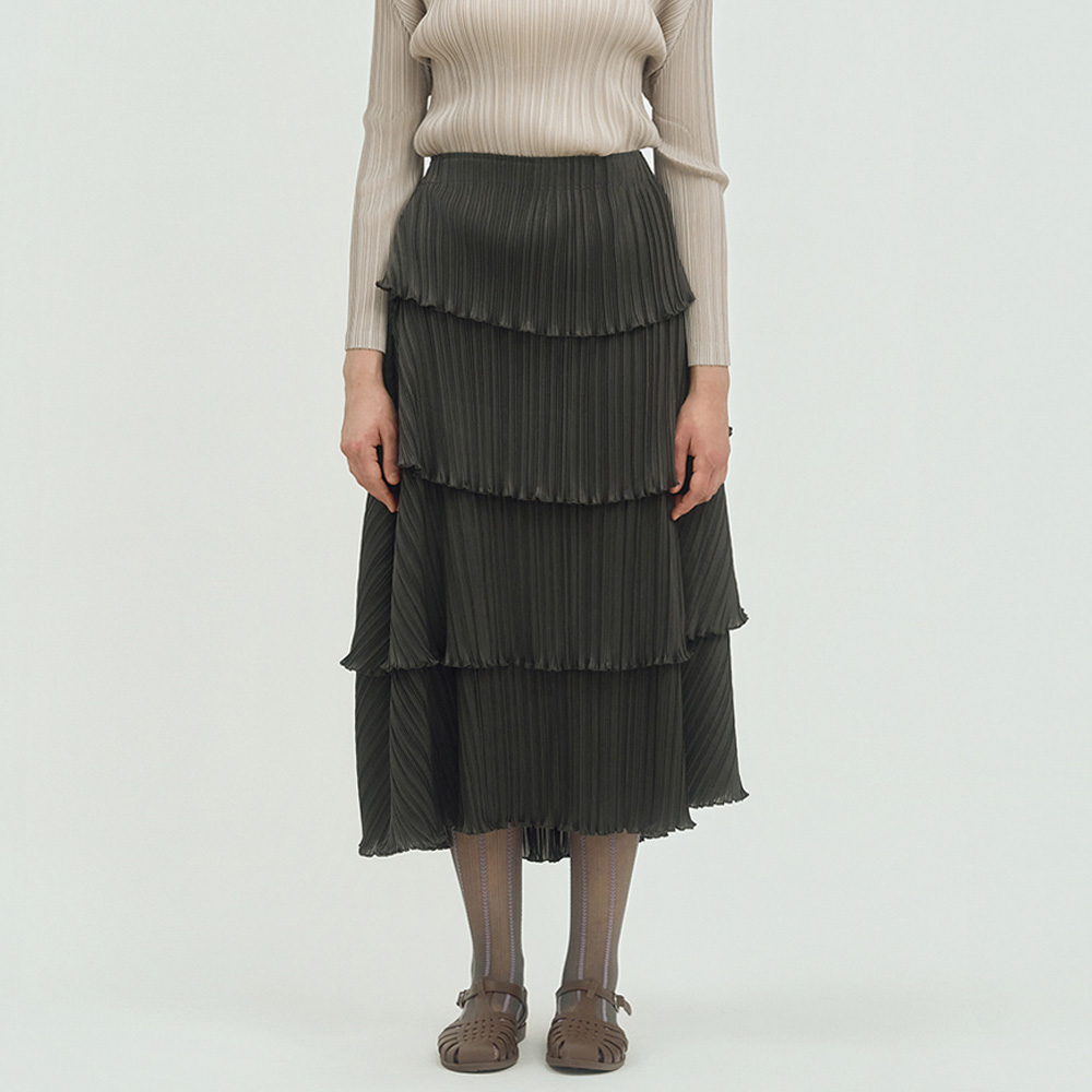 [피네플리츠] 웨이브 롱 스커트 (3 Color) 230,000원