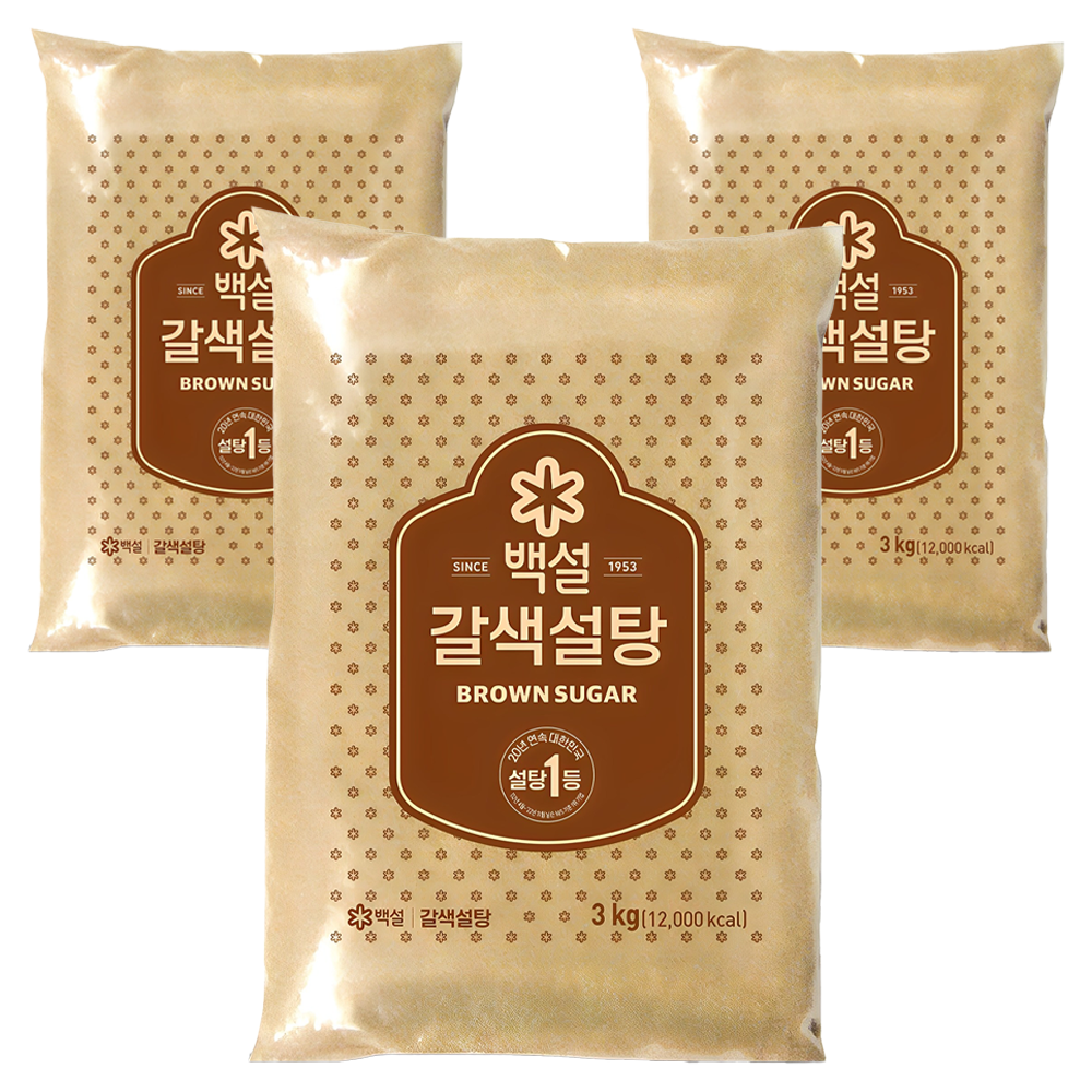 백설 갈색설탕, 3kg, 3개 25,890원