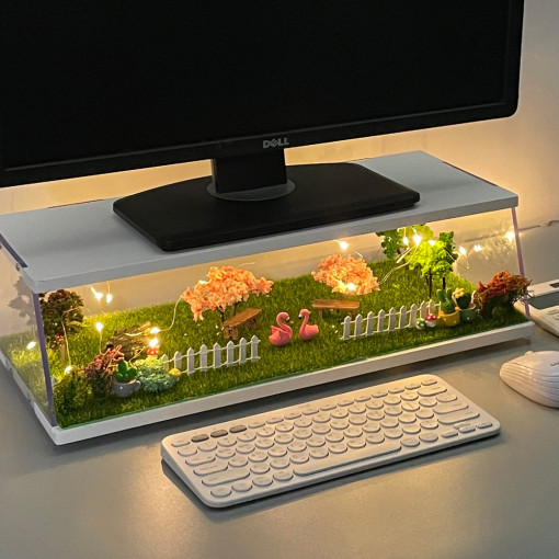 모니터 받침대 원목 아크릴 모니터받침대서랍 파티오 79,000원