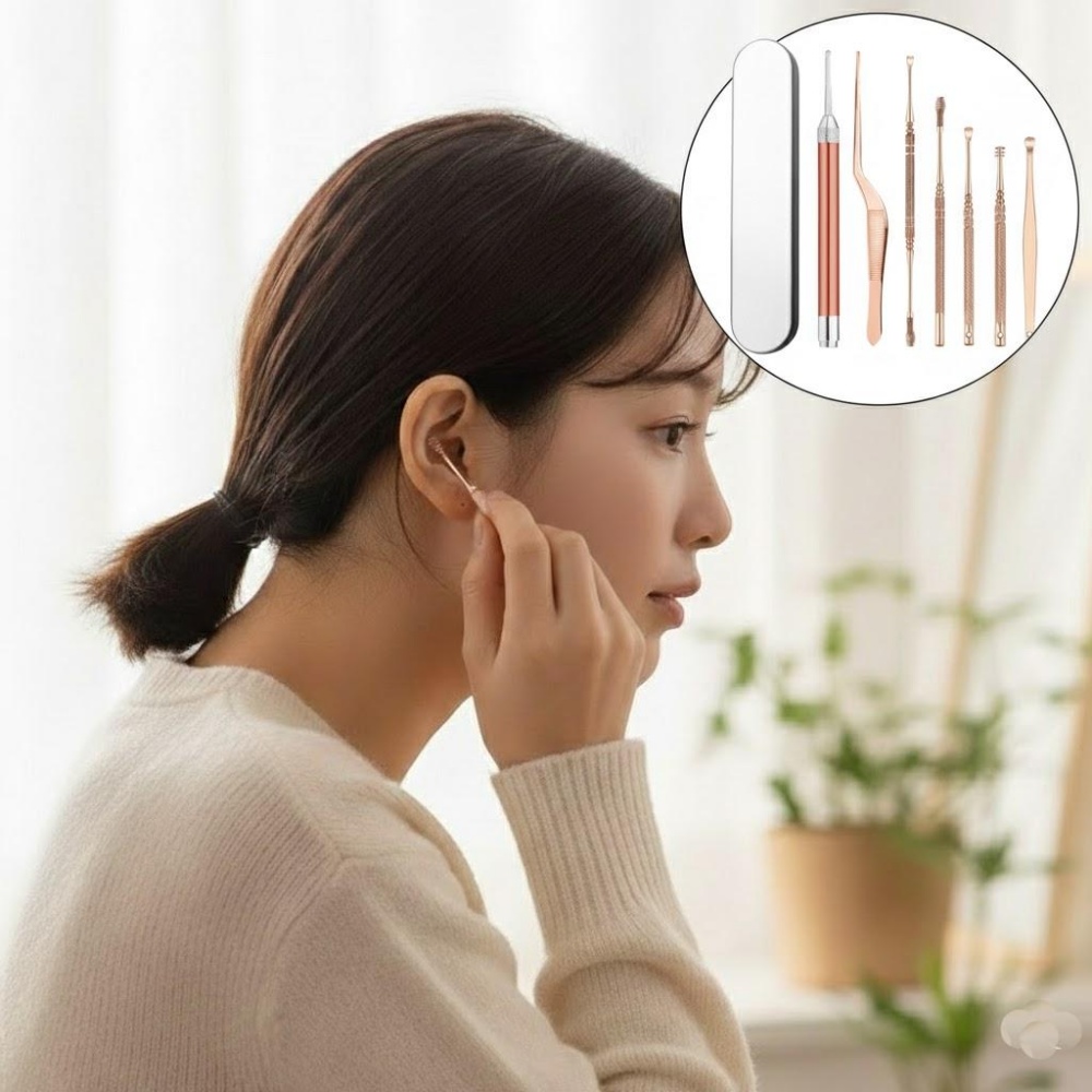 집에서 쓰는 귀청소 도구 LED 라이트형 7종 구성 셀프 귀 관리 9,000원