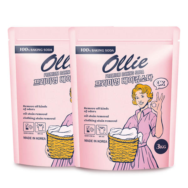 올리 프리미엄 베이킹소다 청소 세정 탈취 대용량 국내제조, 2개, 3kg 9,260원