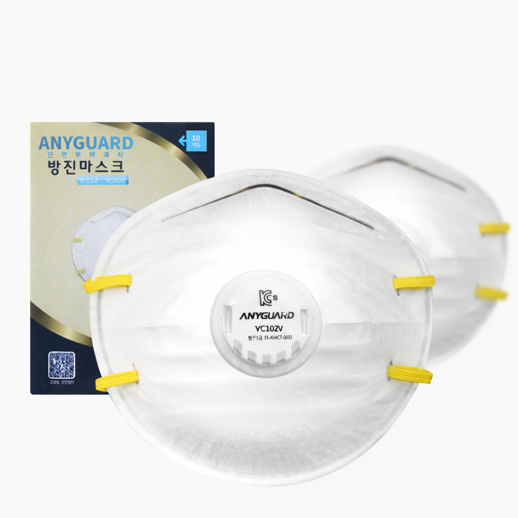 애니가드 산업용 방진 방역 농약 분진 마스크 1급 밸브 VC102V 100매, 100매 59,900원
