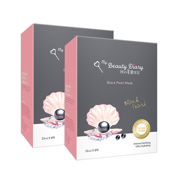 [마이뷰티다이어리] 흑진주 마스크팩 8매 1+1(16매), 8개입, 2개 24,990원