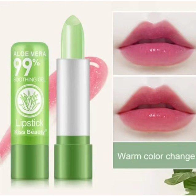 알로에 베라 립스틱 레드컬러 오래 지속되는 보습 컬러 체인지 립스틱 분홍색 또는 장미색 색깔 변신 컬러변신 립밤 한번 바르면 하루종일 지속 잘 안지워짐, 레드, 2개 14,280원