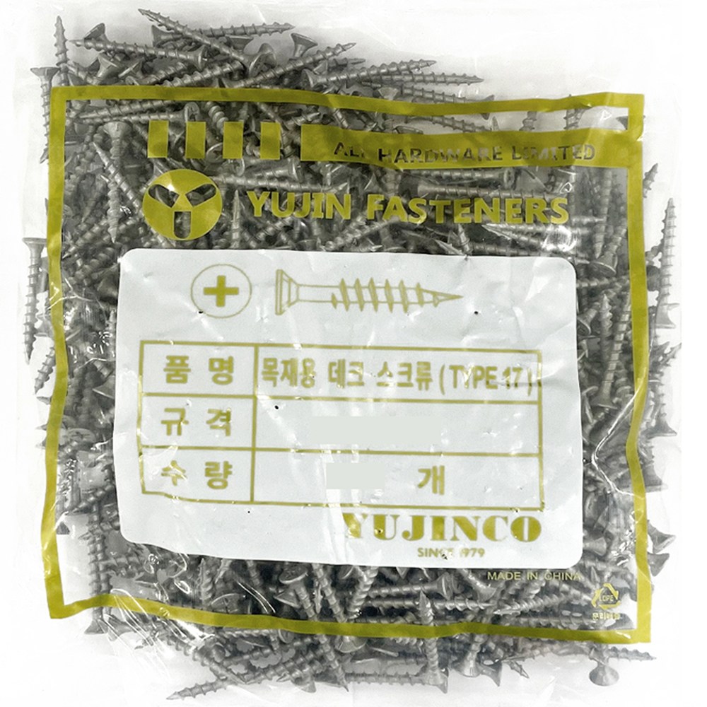 [유진코] 방부목 델타피스 데크나사 스크류 방부목 목재피스 목공용 type17, 1세트 9,000원