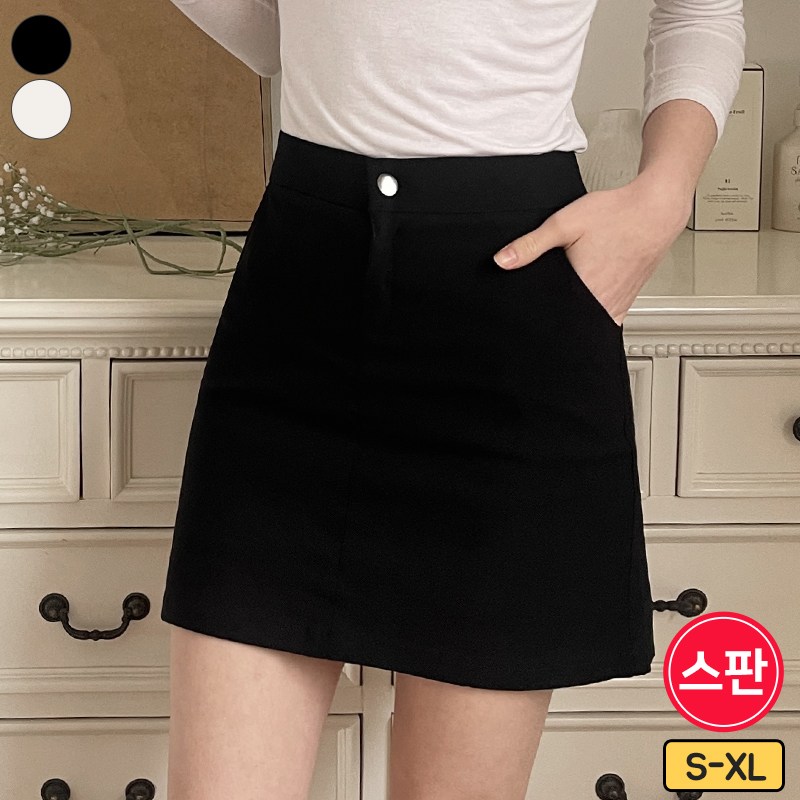 가비진 여성용 대박 스판 쫀쫀 뒷밴딩 A라인 미니 스커트 빅사이즈까지 치마 치마바지 17,900원