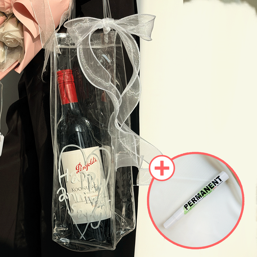 포포샵  와인 롱 기다란 방수 칠링백 pvc 35cm + 화이트 마카 세트 11,230원