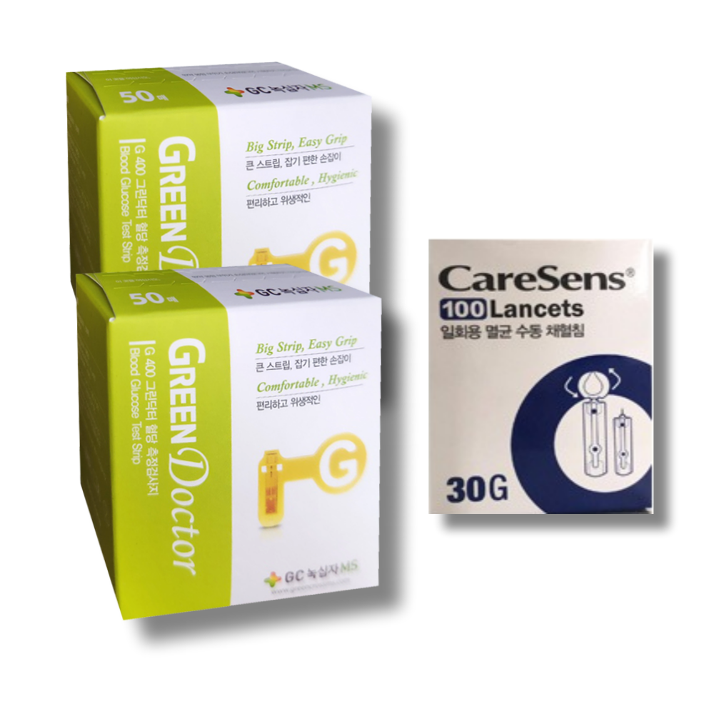 YL와이엘 g400 그린닥터 혈당측정검사지 녹십자혈당시험지 혈당검사지 32,500원