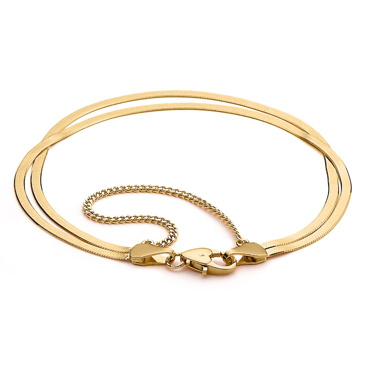 펠리체골드 14K 실루엣 두줄 팔찌 (+쇼핑백증정) 선물 두줄 레이어드 기념일 여자친구 금 뱀줄 스네이크 1,186,300원