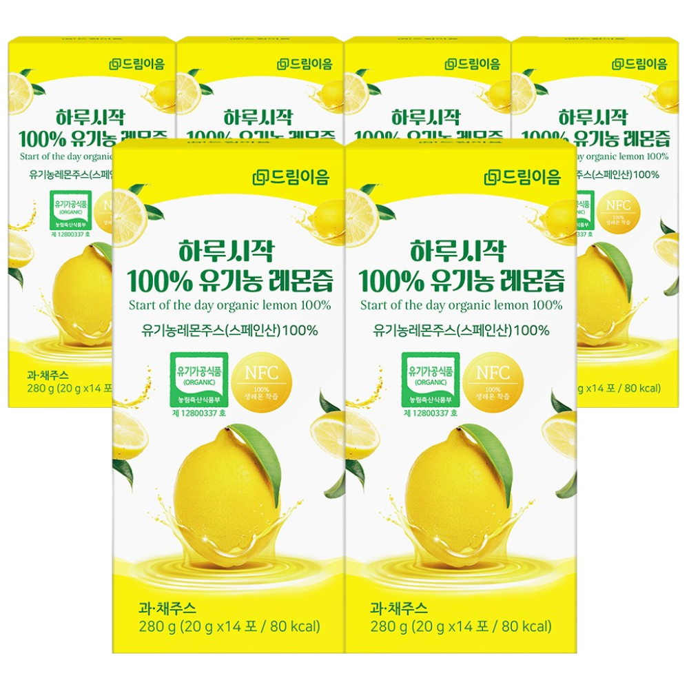 드림이음 NFC착즙 100% 하루시작 유기농 레몬즙 레몬수 스틱 / 레몬 원액 28,900원