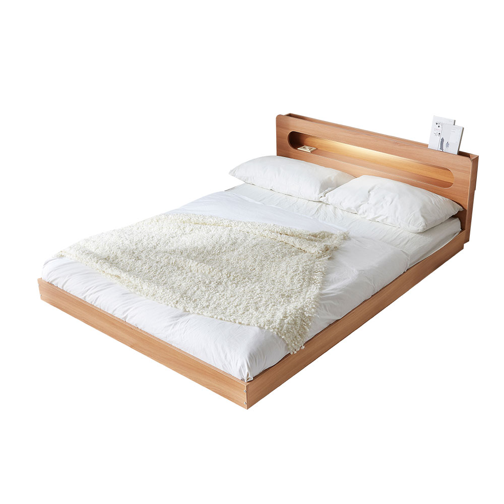 [원룸추천] 파로마 에밋 LED 저상형침대 일반형 슈퍼싱글 SS 프레임만, 오크 94,900원