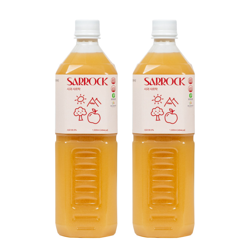 1L대용량 100프로 NFC 착즙주스 사과 샤르락 물한방울도 넣지 않은 사과즙 해썹, 2개, 1L 26,000원