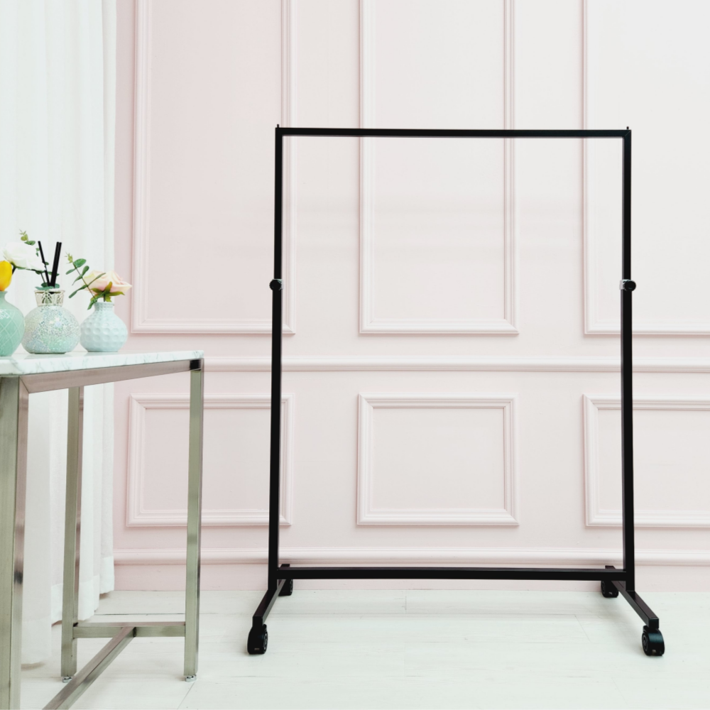 디자인단단 철제 옷걸이 이동식행거 클래식스퀘어, 블랙, 현재가 70,000원