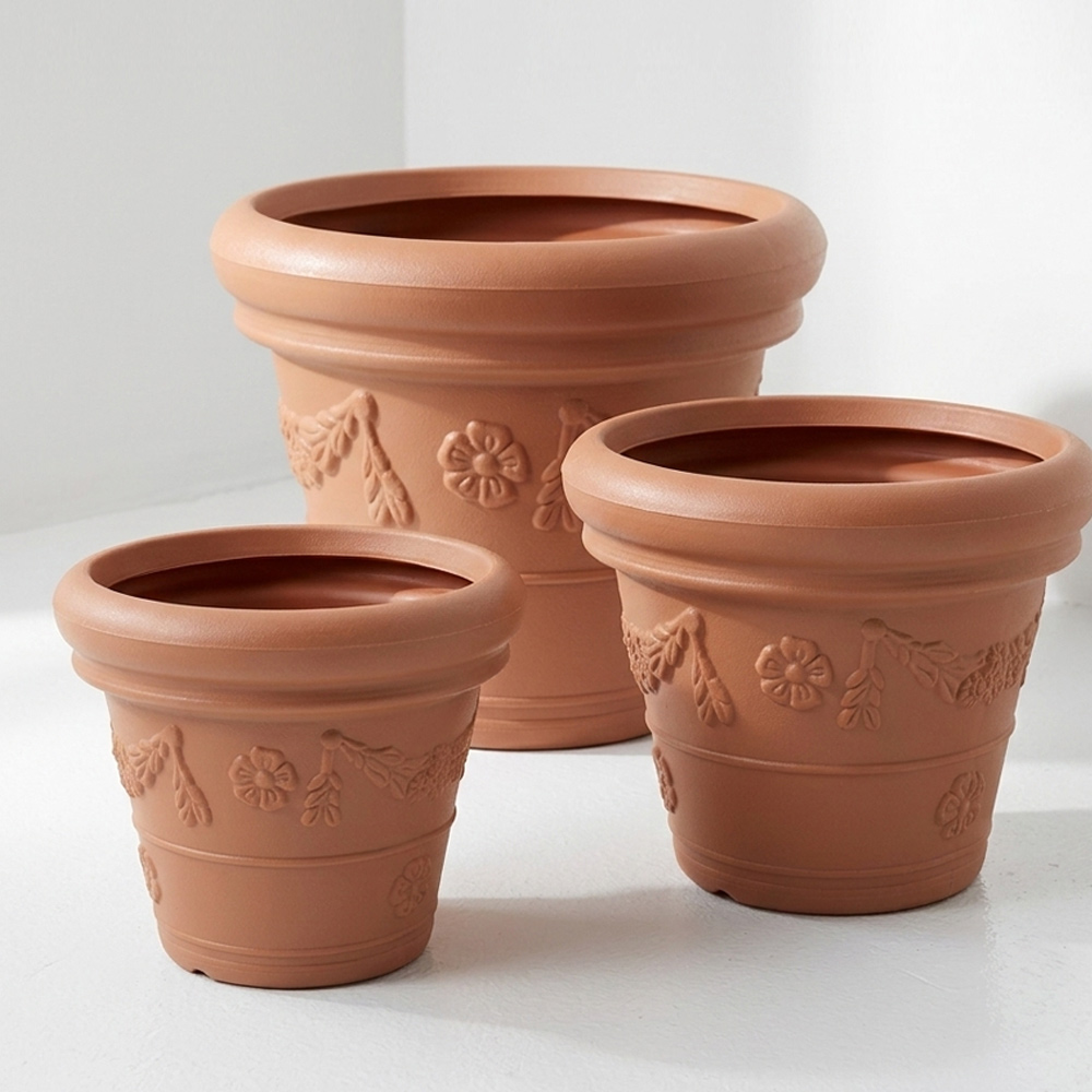 그린데이 엔틱 화분 - 플라스틱 앤틱 유럽풍 원형 디자인 중형 대형 분갈이 외부 화분, 1개 19,900원