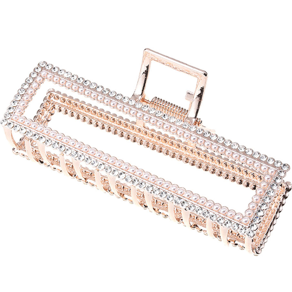 수스다 큐빅 진주 믹스 사각 메탈 집게핀 올림머리 헤어핀 5104 2,410원