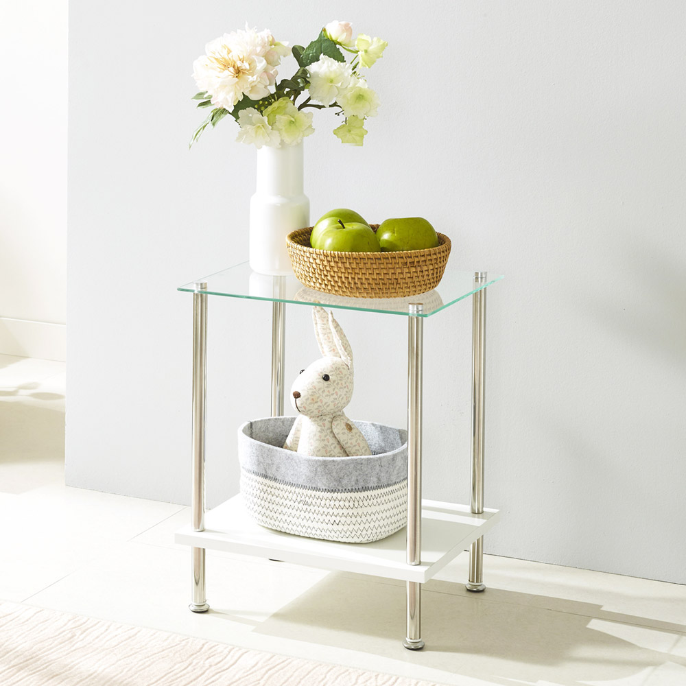 키모 스텐 미드센츄리 모듈 화이트 2단 선반, 2단, 화이트, 현재가 23,900원