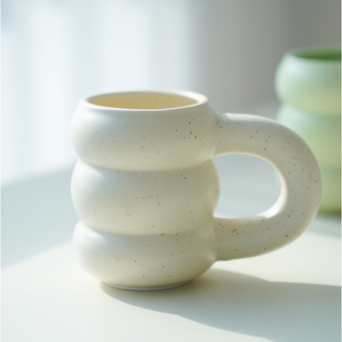 코시나보니따 뚱뚱 도자기 머그컵 300ml, 1개, 크림 5,800원