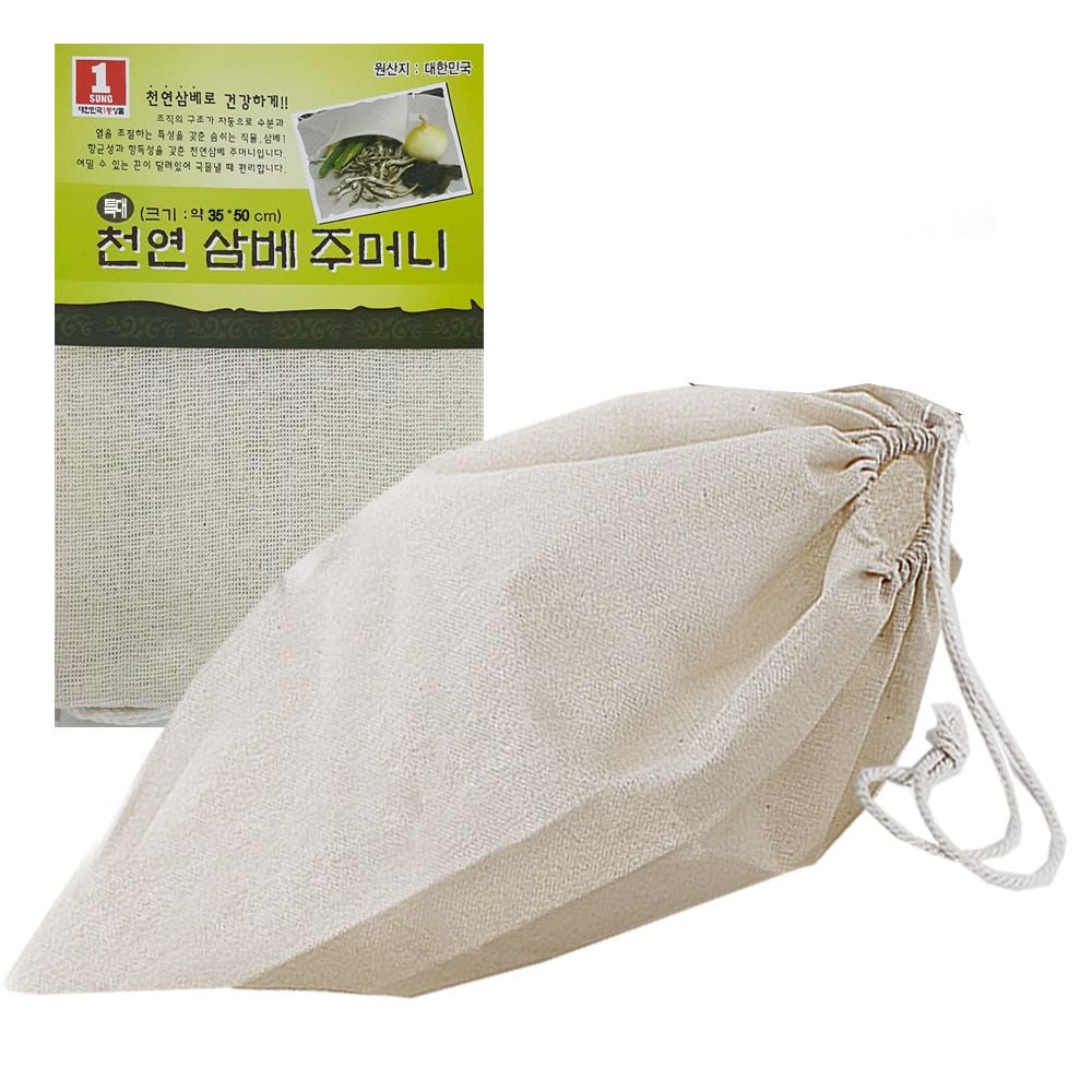 [S스트림] 국산 천연 삼배 조리용 삼베주머니 특대형 35 stream*022179001EA emo+4900Jo 11,300원