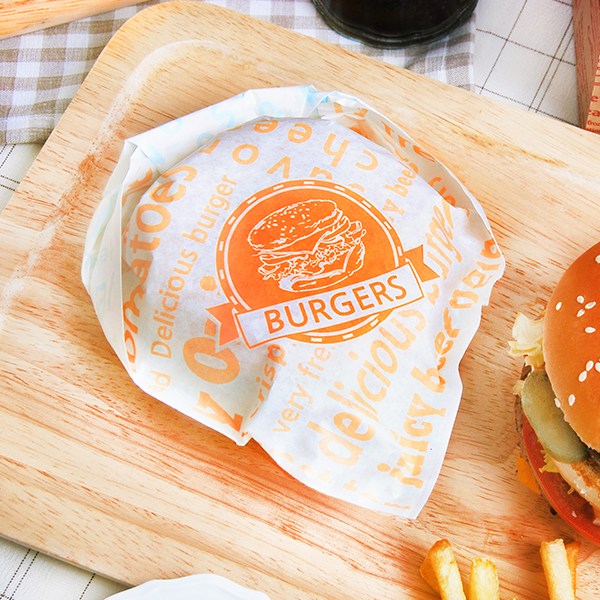 오렌지포장 햄버거포장지 하프앤하프 L2020 (민트오렌지), 500개, 1세트 20,990원