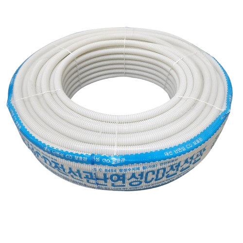 난연성 CD전선관 CD관 합성수지제 전선보호관 주름관 백색 16mm 100M 19,400원