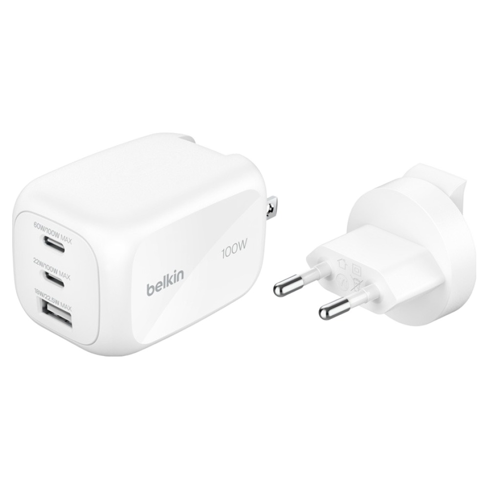 벨킨 부스트차지 프로 100W 3포트 GaN 초고속 충전기 WCH016krWH, 화이트, 1개 78,900원