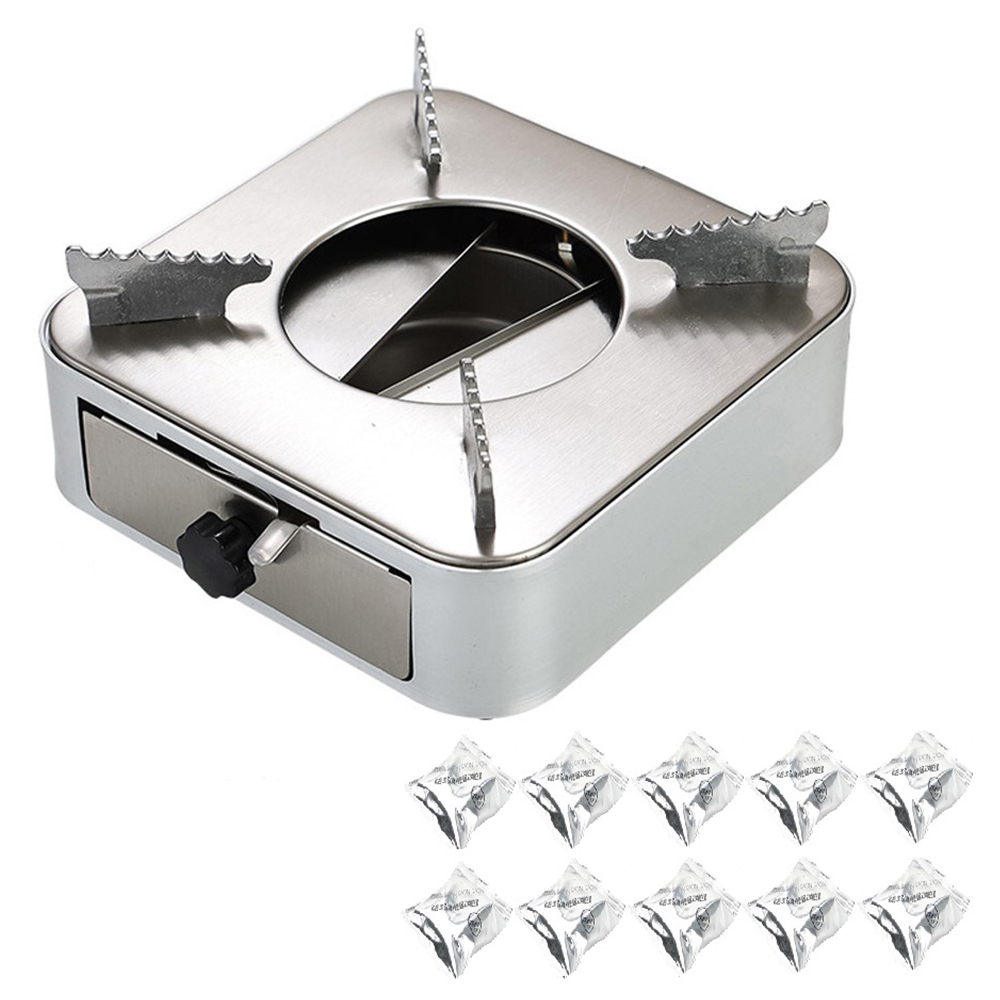 노뉴 미니화로 스토브 스테인리스 스틸 워머+에탄올 고체연료 20g x 10p 세트 10,400원