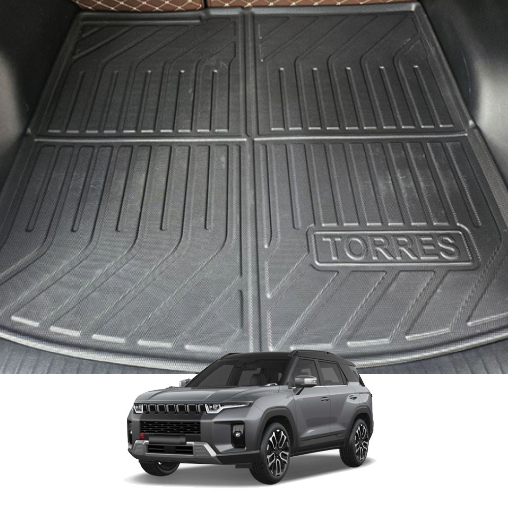 카킹즈 KGM 토레스 하이브리드 트렁크매트 (EVX /가솔린) 카본 논슬립 3D TPE(호환), 블랙, 토레스 /토레스EV 48,000원