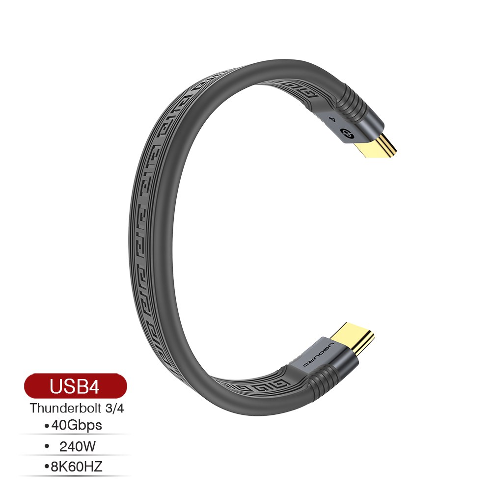 UGOURD 짧은 USB4 날짜 케이블 USB C Thunderbolt 4 케이블 40Gbps 유형 C-C PD 240W 고속 충전 코드 8K HDD eGPU 전원 은행용 10,800원