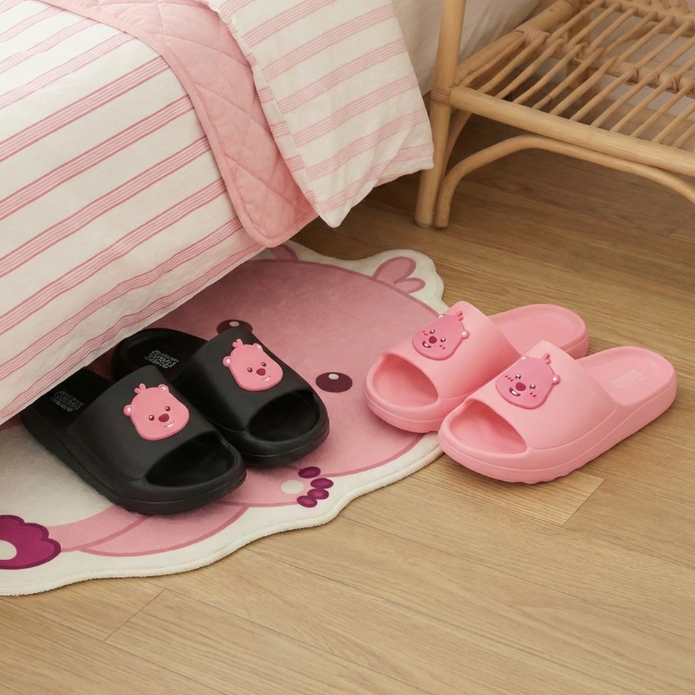 PWX 귀여운 잔망루피 소프트슬리퍼 핑크 블랙 9,900원