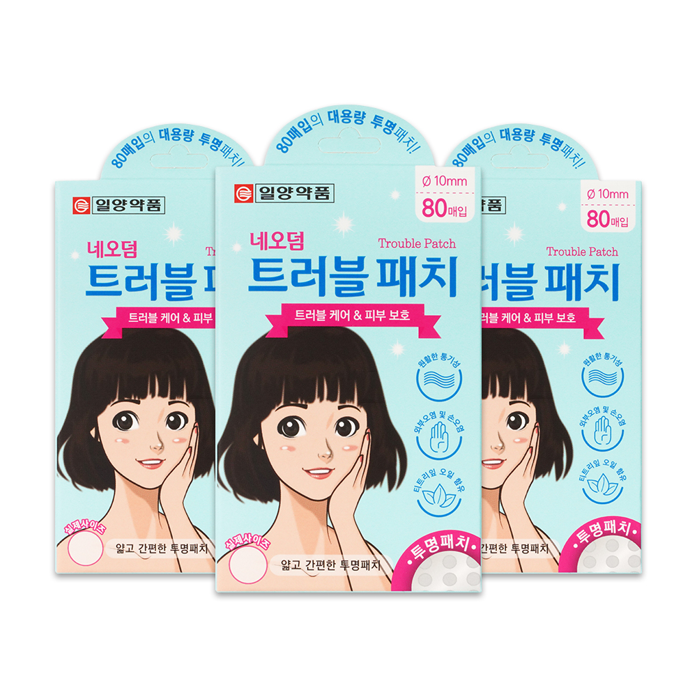 일양약품 네오덤 트러블패치 여드름패치 투명 80매입 / 3개, 80개입, 3개 7,330원