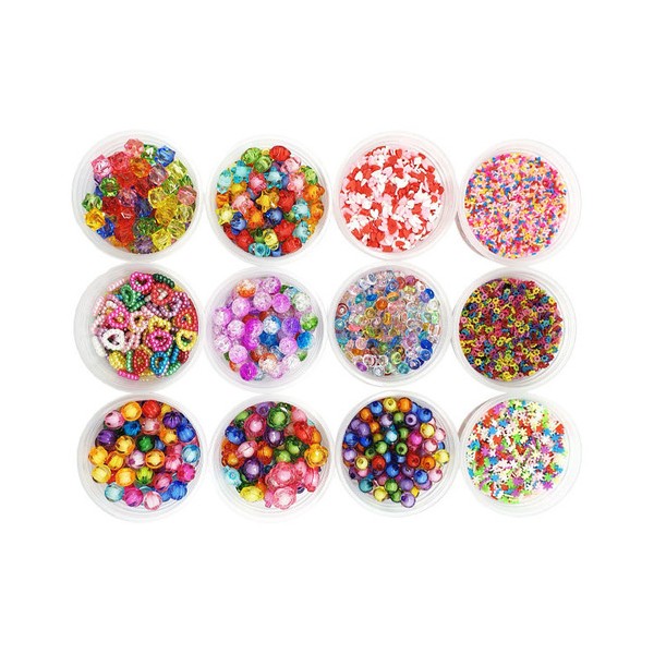 슬라임 토핑 데코텐 비즈 파츠 세트 24p 스팽클 글리터 구슬 탑꾸 폰꾸미기 클레이 재료 34,320원