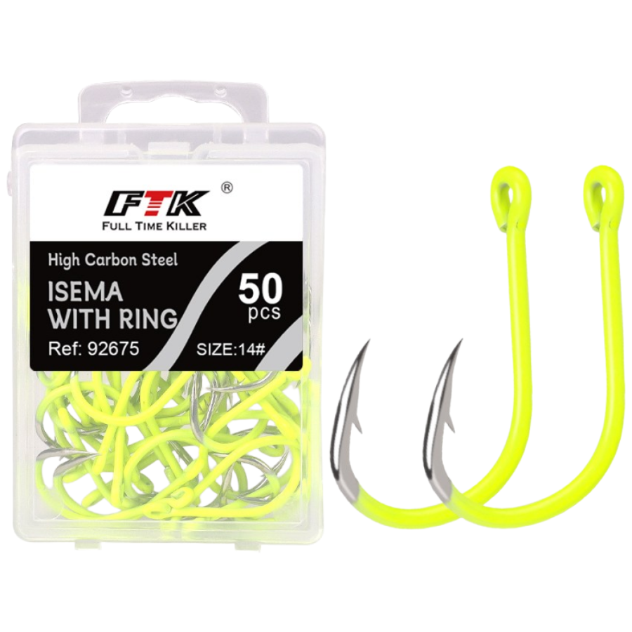 FTK 50개 고탄소강 낚싯바늘, 1세트, 50개입 7,500원