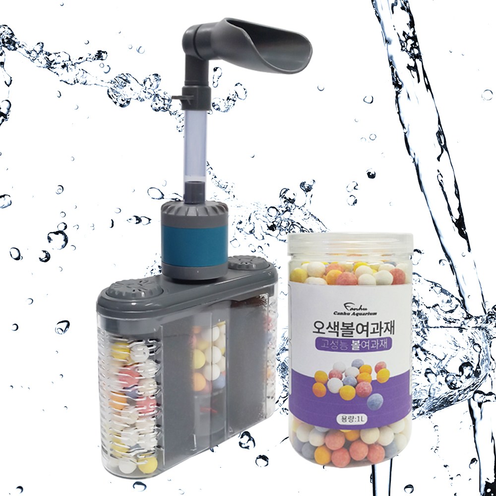 칸후 피쉬렛 2IN1 여과기+오색섭스트라트 1L 세트 23,100원