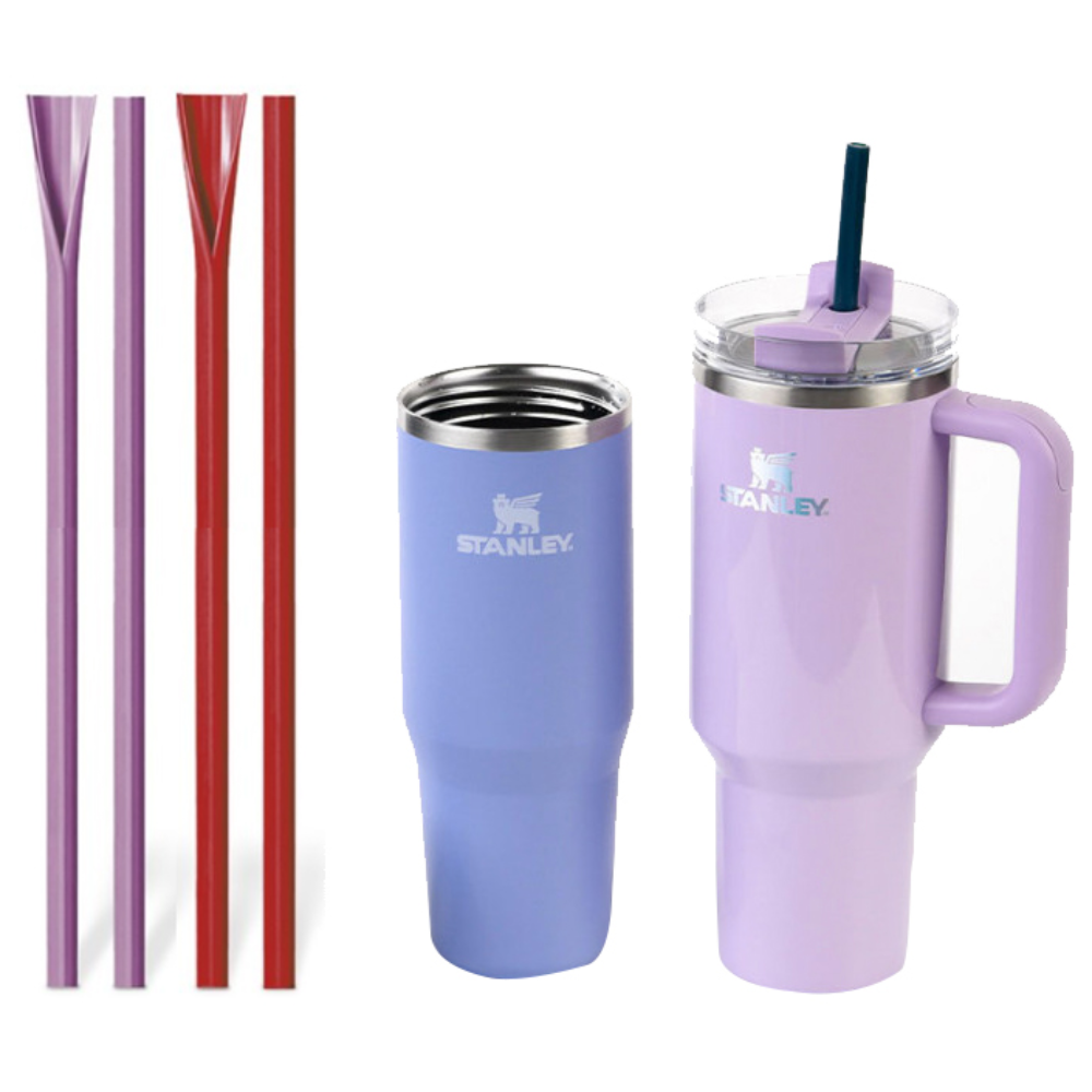 텀블러용 실리콘 롱빨대 30cm 개별포장 스탠리 스타벅스 호환용 빨대 퍼플+레드 9,540원