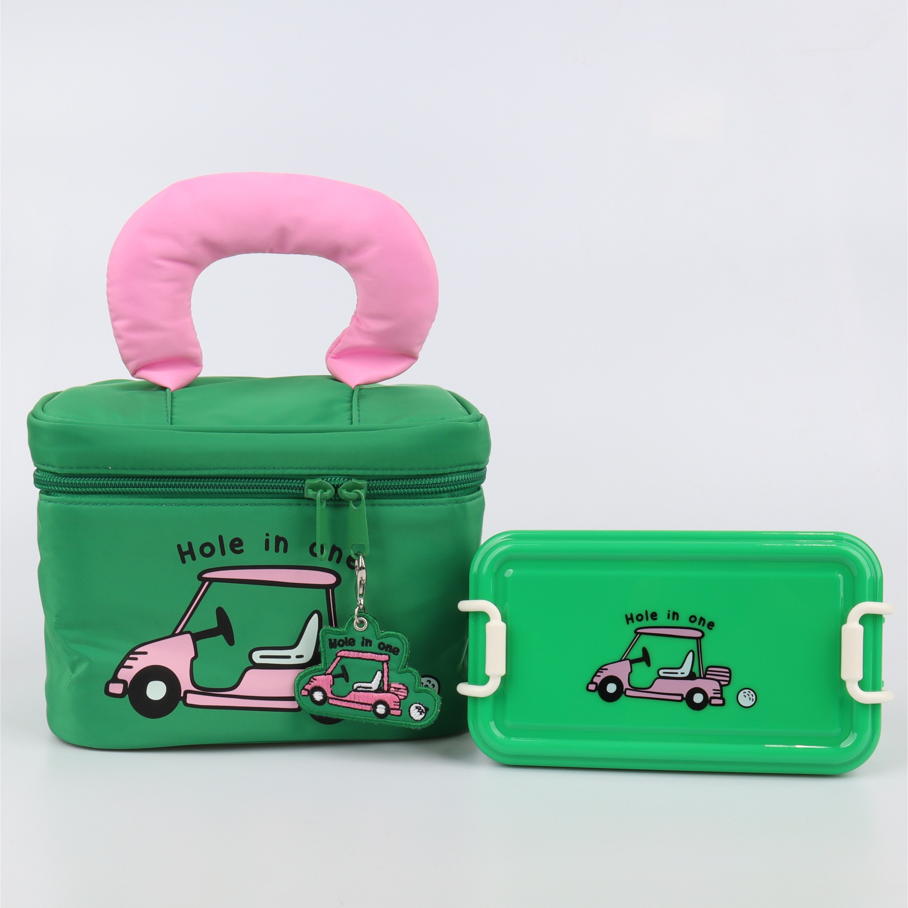 콩콩도시락 간식 도시락통+보냉백 세트, 1세트, 그린-홀인원 31,000원