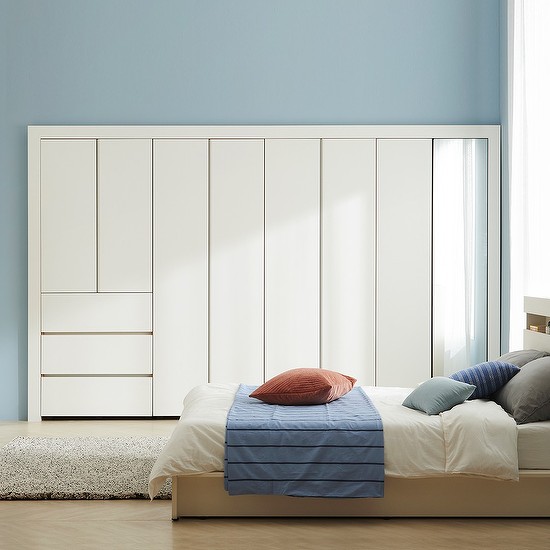 [한샘] 바이엘 채널 거울 붙박이장 화이트_데일리서랍형(18종/택1) 1,362,480원