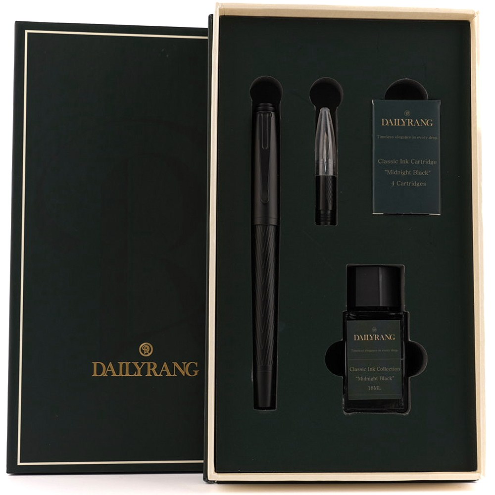 블랙만년필 세트 선물용 입문용 펜촉2개 포함 EF촉 F촉 잉크18ml 카트리지 컨버터 39,980원