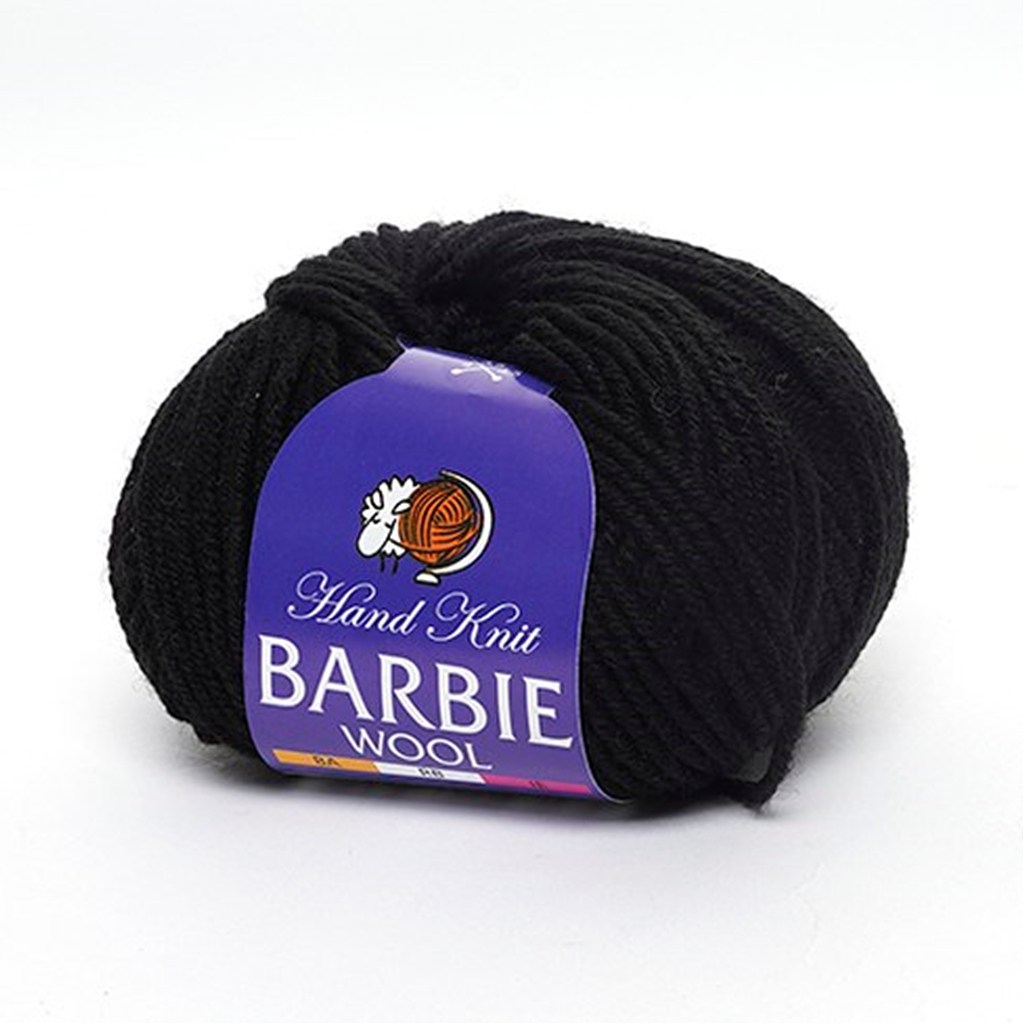 [니터들을 위한 공간 니터스] 예쁜 색상이 다양한 울 혼방사 바비울 Barbie Wool, 1 블랙, 10개 35,000원