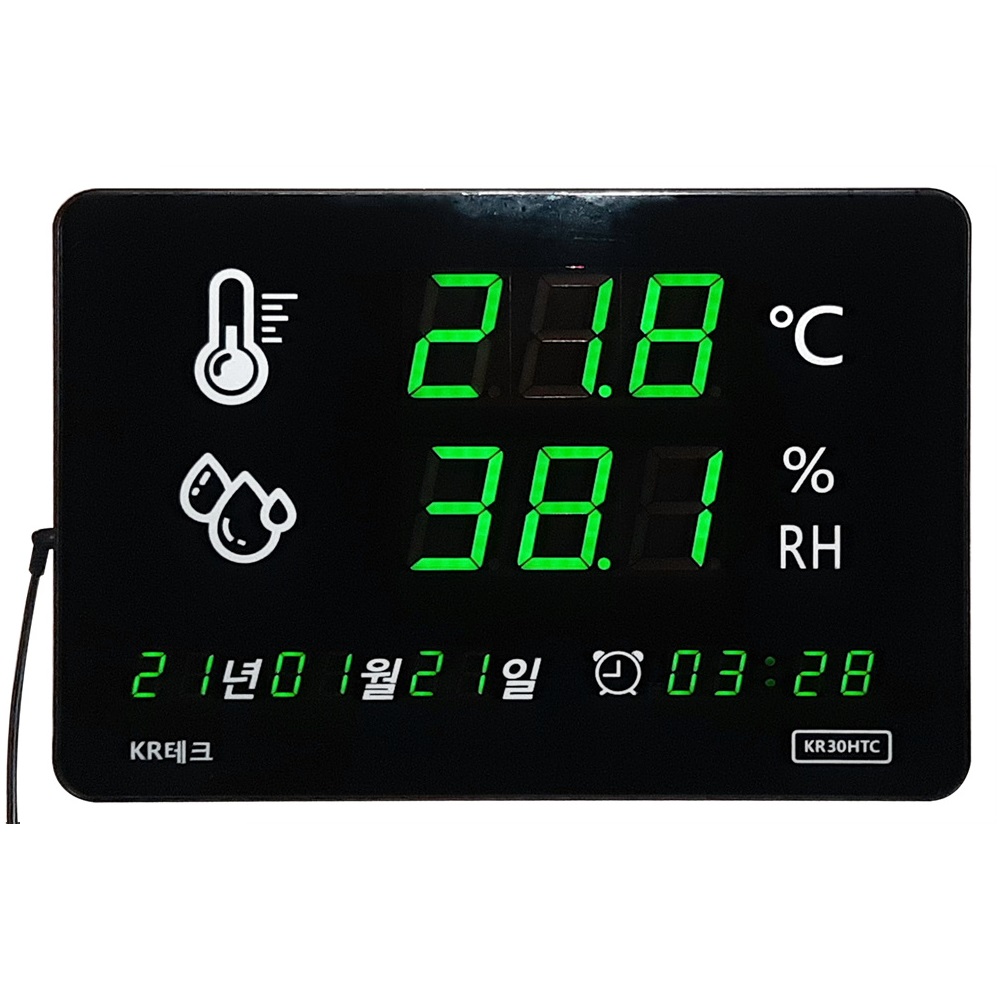 KR-30HTC 국산 대형 온습도계 체감온도 가정용 공장 사무실 학교 유치원, 1개 200,000원