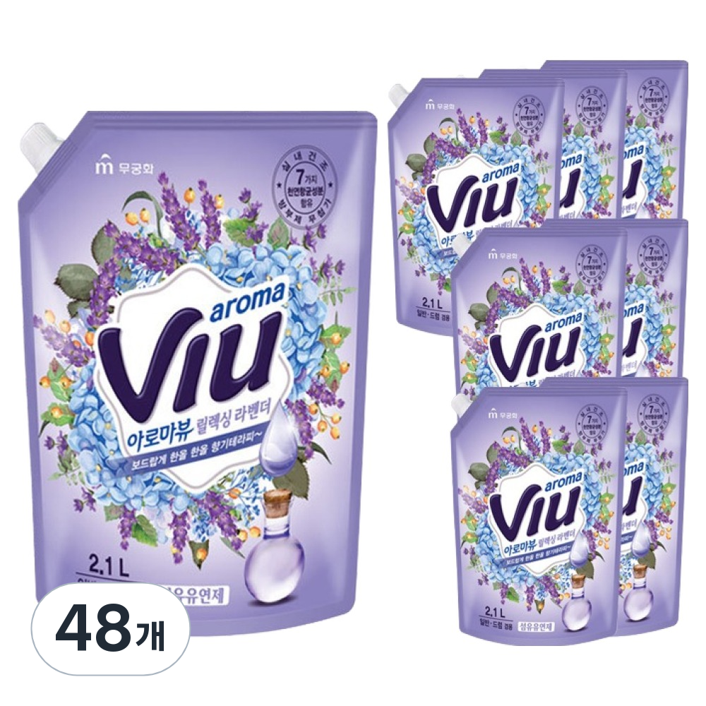 아로마뷰 섬유유연제 릴렉싱 라벤더 리필, 2.1L, 48개 100,140원