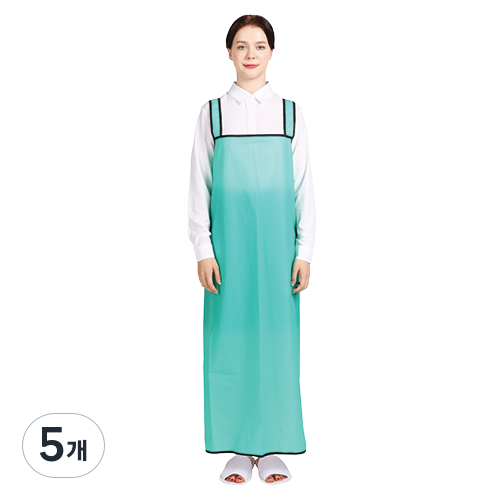 웰프런 우레탄 방수앞치마 검정파이핑 대, 반투명민트, 5개 39,500원