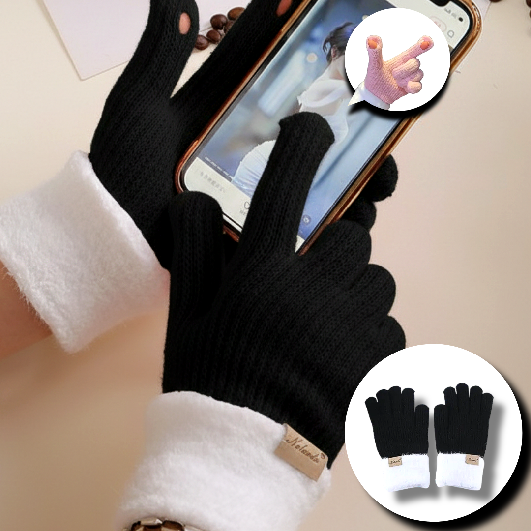 킹얀 여성 털장갑 핑거홀 스마트터치 니트장갑 4,310원